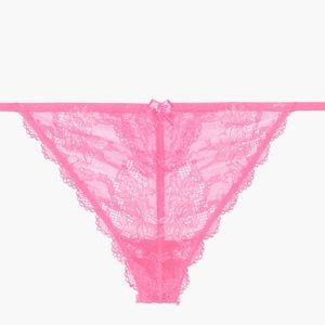 Savage X Fenty Living in the Clouds Iridescent Lace G-String Pink 3X